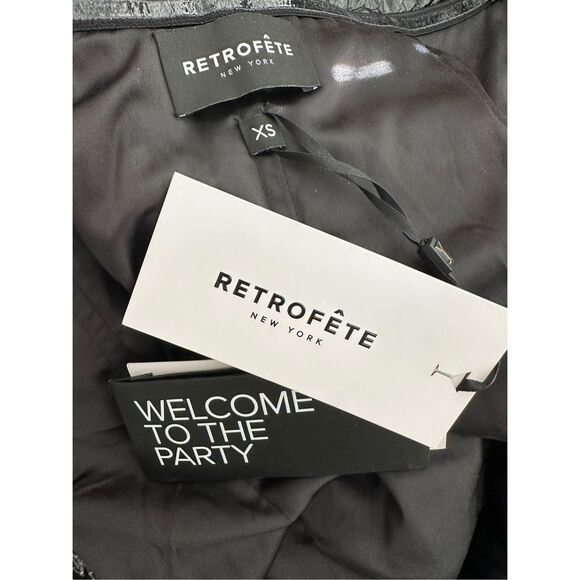 NWT Retrofete Strapless Bodycon Metallic Imani Dress Evening Gown Silver XS - Picture 14 of 17